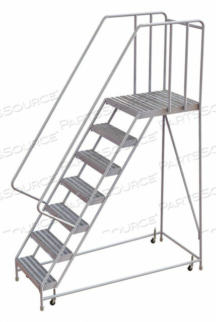 OEM#: WLAR107244-D5ROLLING LADDER 7 STEP ALUMINUM RIBBED by Tri-Arc