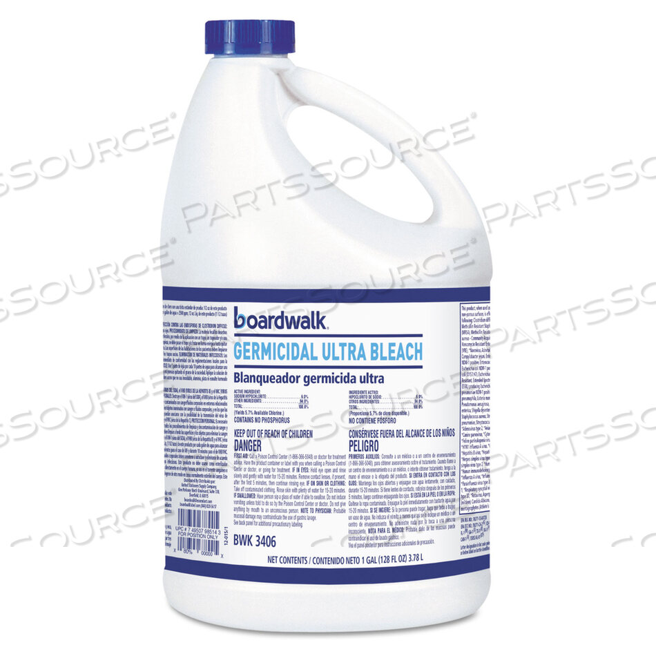 OEM#: 11007195044ULTRA GERMICIDAL BLEACH, 1 GAL BOTTLE, 6/CARTON by Boardwalk