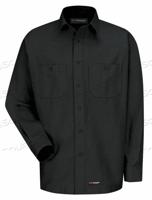 OEM#: WS10BK LN LLONG SLEEVE SHIRT BLACK POLYESTER/COTTON by Wrangler