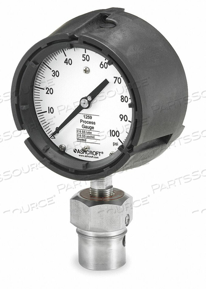 OEM#: 451259SD04L/50312HH04TXCF100#PRESSURE GAUGE 0 TO 100 PSI 4-1/2IN by Ashcroft Inc.