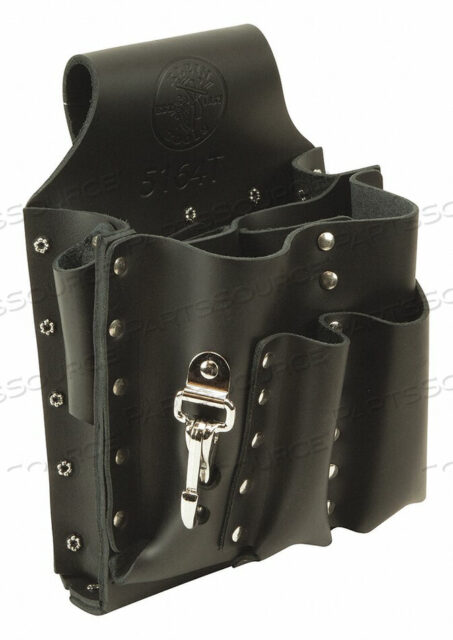 OEM#: 5164TTOOL POUCH, LEATHER, 8-POCKETS, KNIFE SNAP, TUNNEL LOOP by Klein Tools