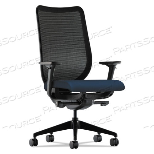 NUCLEUS SERIES WORK CHAIR, ILIRA-STRETCH M4 BACK, SUPPORTS UP TO 300 LB, 17 TO 22 SEAT HEIGHT, NAVY SEAT/BACK, BLACK BASE