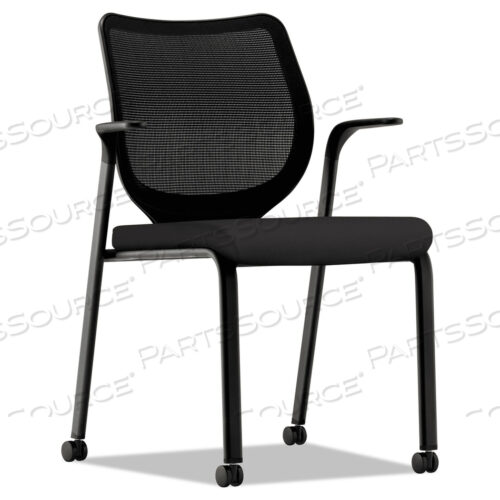 NUCLEUS SERIES MULTIPURPOSE STACKING CHAIR WITH ILIRA-STRETCH M4 BACK, SUPPORTS UP TO 300 LB, 19 SEAT HEIGHT, BLACK