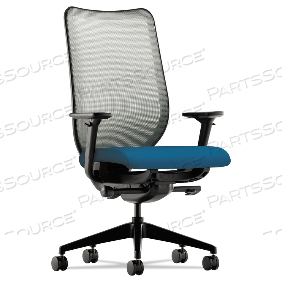 NUCLEUS SERIES WORK CHAIR, ILIRA-STRETCH M4 BACK, SUPPORTS 300 LB, 17 TO 22 SEAT, PEACOCK SEAT/BACK, BLACK BASE
