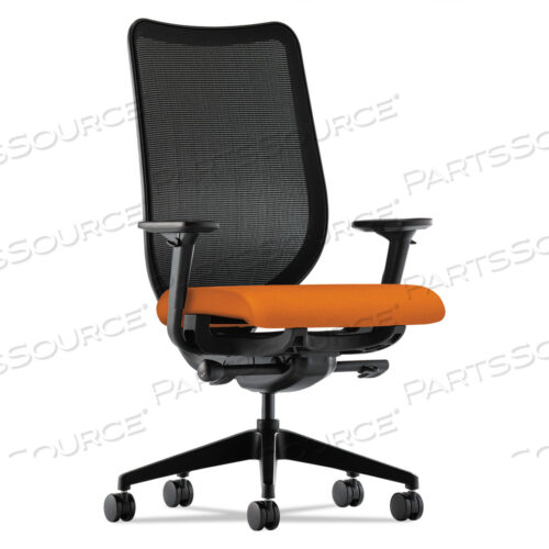 NUCLEUS SERIES WORK CHAIR, ILIRA-STRETCH M4 BACK, SUPPORTS 300 LB, 17 TO 22 SEAT, APRICOT SEAT/BACK, BLACK BASE