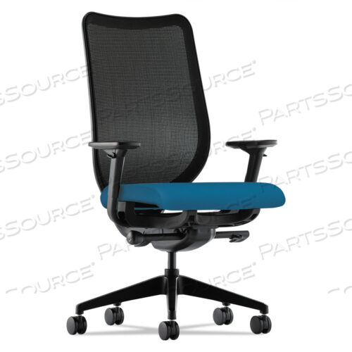 NUCLEUS SERIES WORK CHAIR, ILIRA-STRETCH M4 BACK, SUPPORTS 300 LB, 17 TO 22 SEAT, PEACOCK SEAT/BACK, BLACK BASE