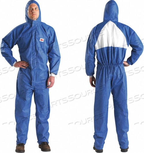OEM#: 4530-BLK-3XLHOODED COVERALL BLUE/WHITE 3XL PK25 by 3M Consumer