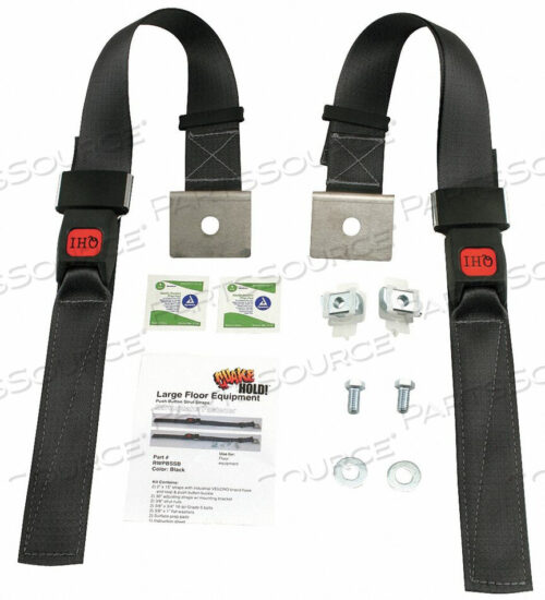OEM#: RWPBSSBPUSH BUTTON STRUT STRAP BLACK 1200 LB. by QuakeHOLD!