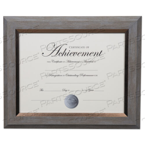 2-TONE DOCUMENT FRAME, 8.5 X 11 INSERT, GRAY/GOLD FRAME
