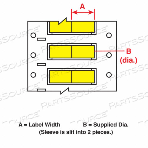 OEM#: 3FR-250-2-YL-2WIRE MARKING SLEEVES 1 IN W 0.439 IN L by Brady Americas