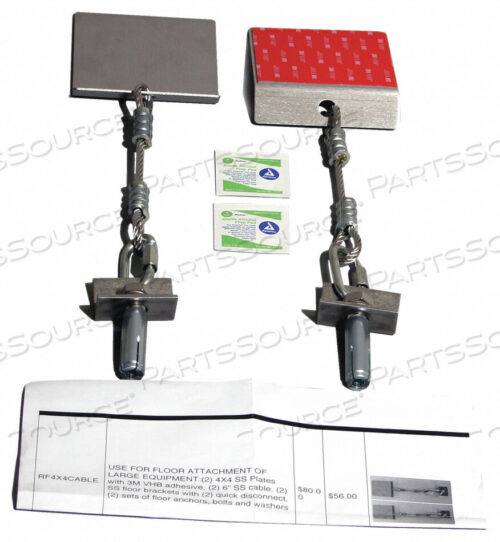 OEM#: RF4X4CABLEADHESIVE PLATE ASSEMBLY FLOOR BRACKET by QuakeHOLD!