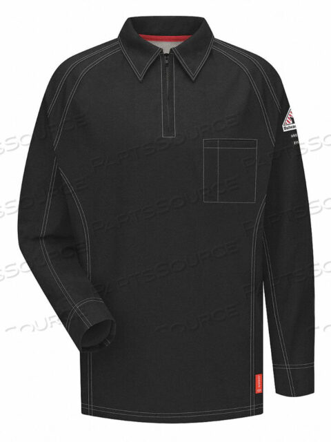 OEM#: QT12BK LN XXLFR POLO SHIRT BLK 2XL LONG ZIPPER by VF Imagewear, Inc.