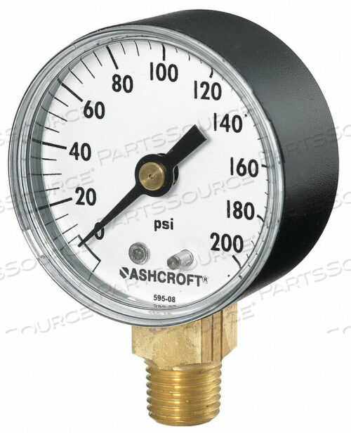 OEM#: 35W1005PH02LV/15#GAUGE PRESSURE 30IN HG VAC-0/15PSI LOW by Ashcroft Inc.