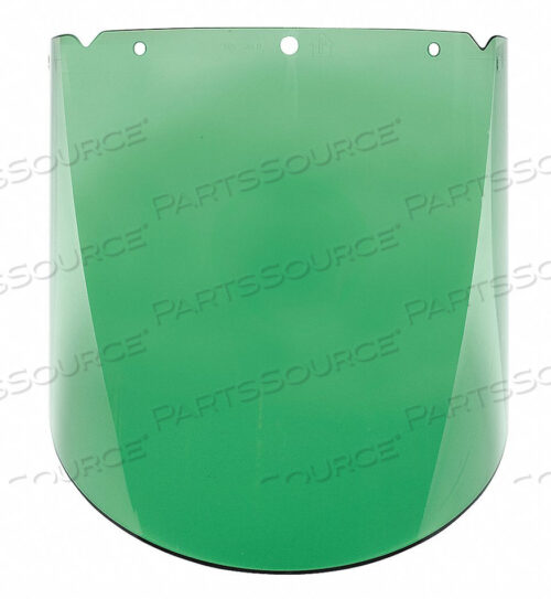 OEM#: 10115854V-GARD VISOR, PC, GREEN TINT,MOLDED,10.375W X 17L X .098H,ANTI-FOG/ANTI-SCRATCH by MSA Safety Sales, LLC