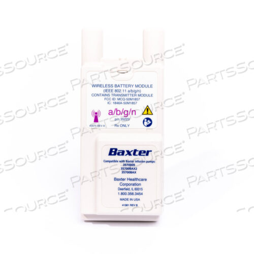 Replaces Baxter Healthcare Corp. 35223SIGMA SPECTRUM WIRELESS BATTERY MODULE - WHITE (2 ANTENNA - A/B/G/N)