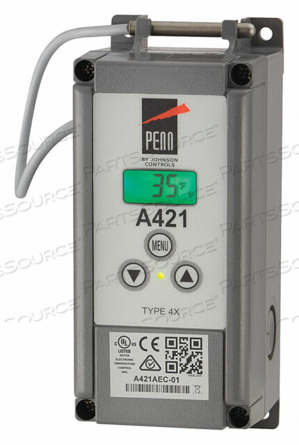 OEM#: A421AET-01CELECTRONIC TEMP CONTROL 40 TO 212 F GRAY by Johnson Controls