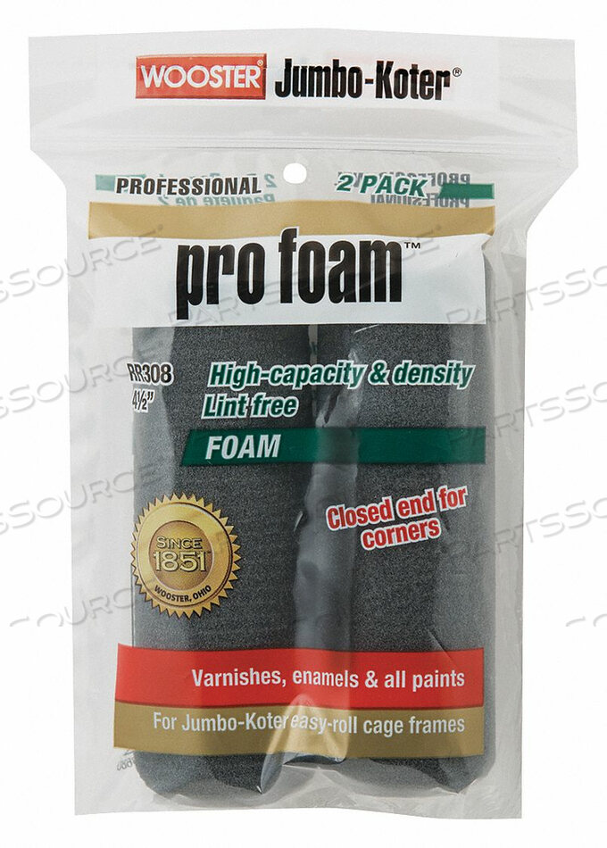 OEM#: RR308-4 1/2MINI PAINT ROLLERS 4-1/2 L FOAM by Wooster