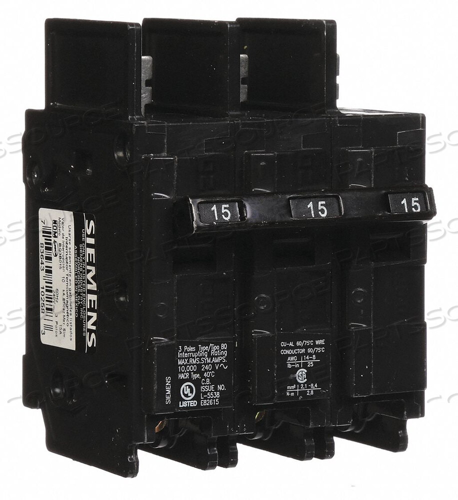OEM#: BQ3B070HCIRCUIT BREAKER 70A BOLT ON 240V 3P by Siemens