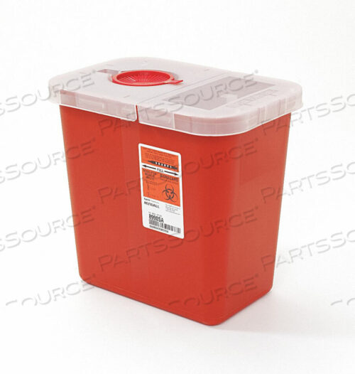OEM#: SRHL100990SHARPS CONTAINER 2 GAL. HINGED LID PK5 by Kendall - Covidien