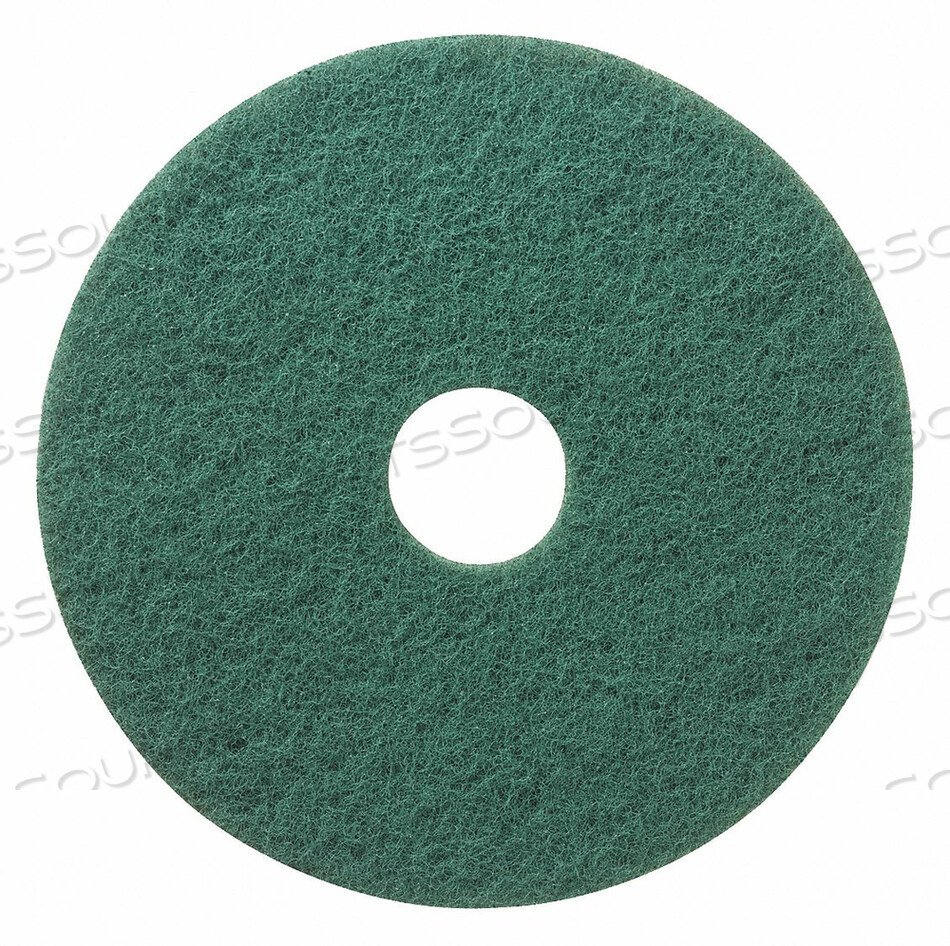 OEM#: 402W22SCRUBBING PAD GREEN SIZE 14 ROUND PK5 by Tough Guy