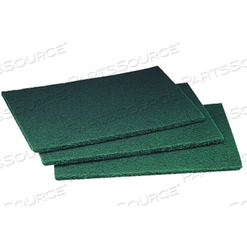 OEM#: 7100053715GENERAL PURPOSE SCOURING PAD, 6 IN W X 9 IN L, SYNTHETIC FIBER, DARK GREEN by 3M Consumer