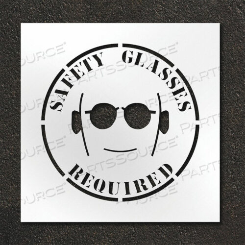OEM#: STL-108-12410PAVEMENT STENCIL SAFETY GLASSES REQUIRED by RAE Products & Chemicals Corp.