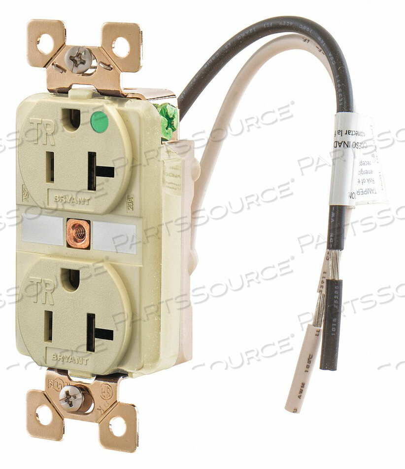 OEM#: BRY8300ITRRECEPTACLE 2 POLES 3 WIRES IVORY 1.0 HP by Hubbell Power Systems