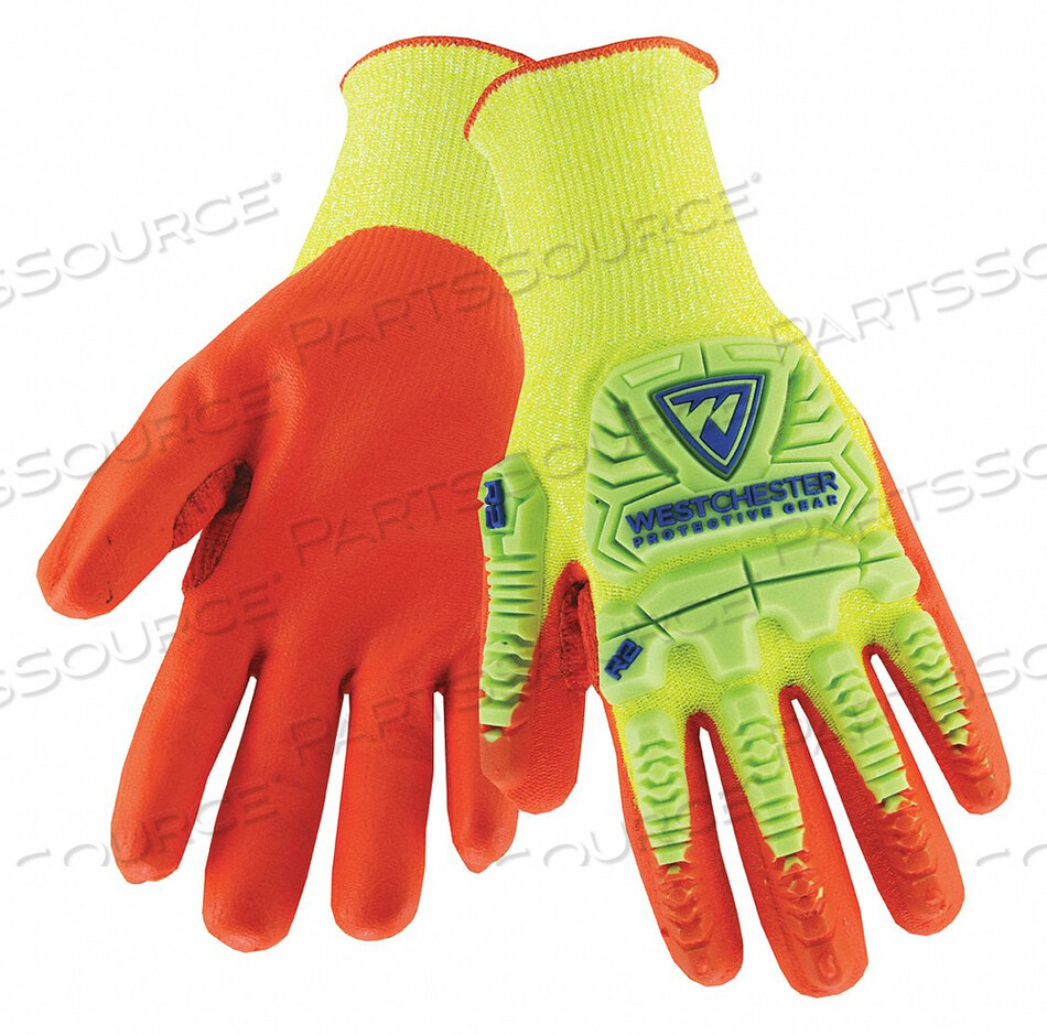 OEM#: HVY710HSNFB/LCOATED GLOVE YLW/ORNG KEVLAR(R) L PR by West Chester