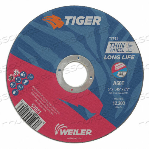 OEM#: 57021CW 5 X 0.045 X 7/8 A60T TYPE 1 by Tiger