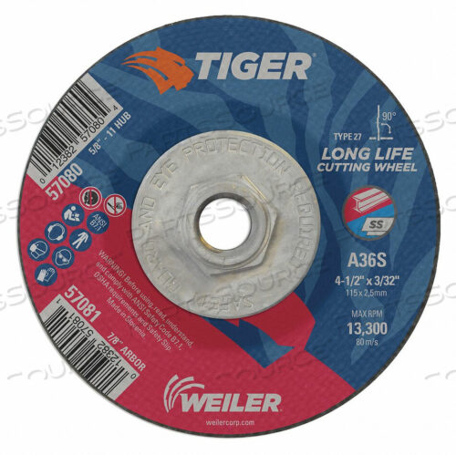 OEM#: 57080CW-4-1/2 X 3/32 X 5/8-11 AO TYPE 27 by Tiger