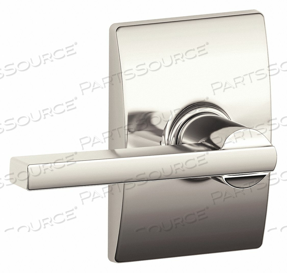 OEM#: F40 LAT 618 CENDOOR LEVER LOCKSET BRIGHT NICKEL PRIVACY by Schlage Lock