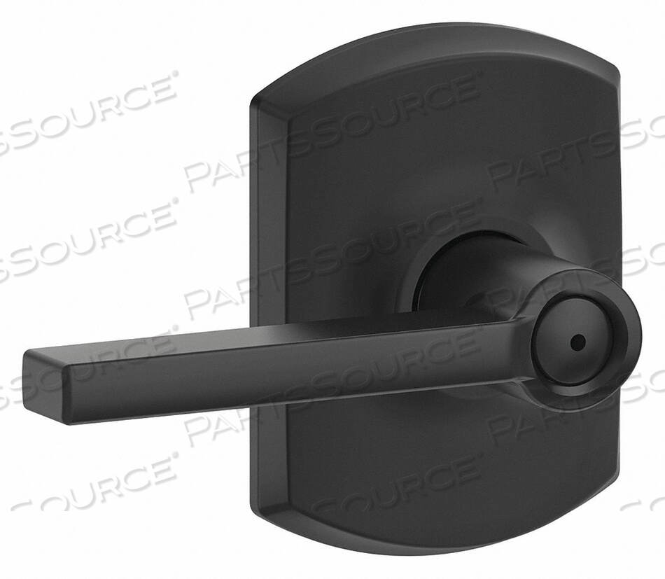 OEM#: F40 LAT 622 GRWLEVER LOCKSET BLACK POWDER COAT PRIVACY by Schlage Lock