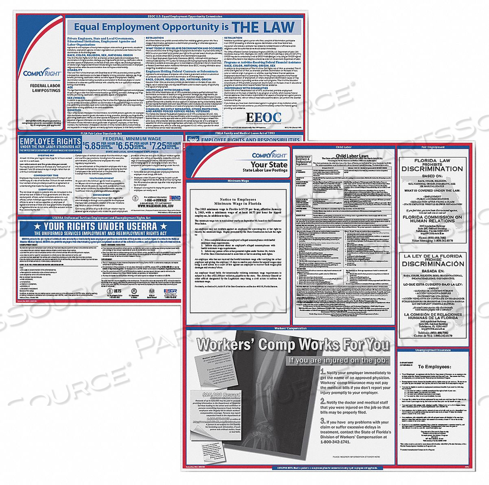 OEM#: EFEDSTCRPSECNJLABOR LAW POSTER KIT NJ ENGLISH 2-1/2INW by Complyright