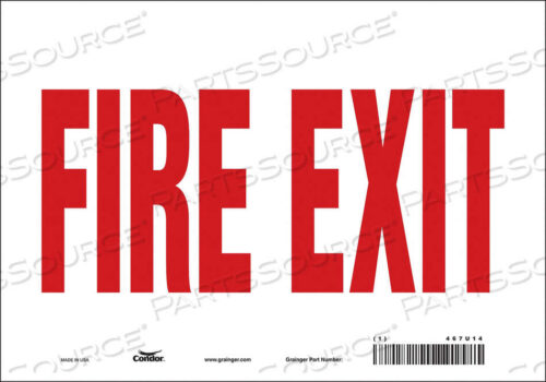 OEM#: 467U14SAFETY SIGN 7 X10 VINYL by Condor