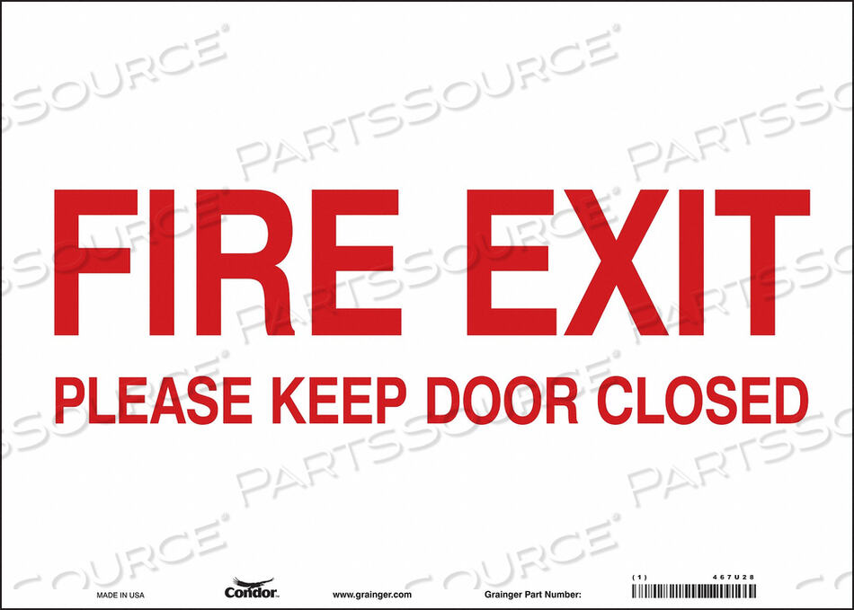 OEM#: 467U28SAFETY SIGN 10 X14 VINYL by Condor