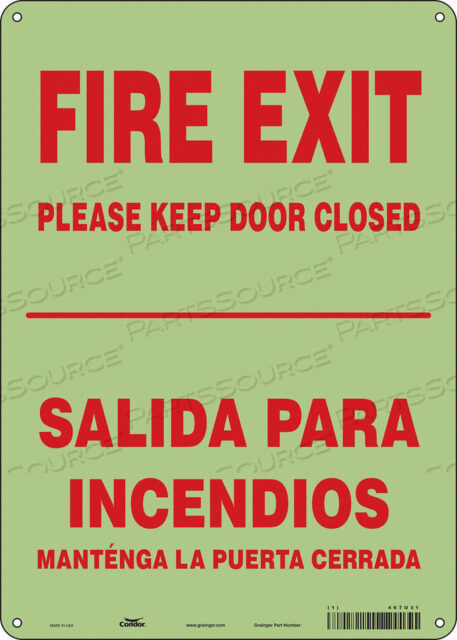 OEM#: 467U31SAFETY SIGN 14 X10 PLASTIC by Condor