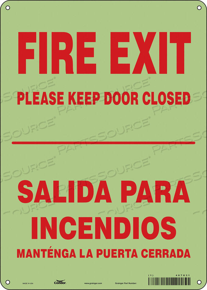 OEM#: 467U31SAFETY SIGN 14 X10 PLASTIC by Condor