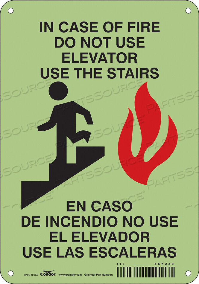 OEM#: 467U38SAFETY SIGN 10 X7 PLASTIC by Condor