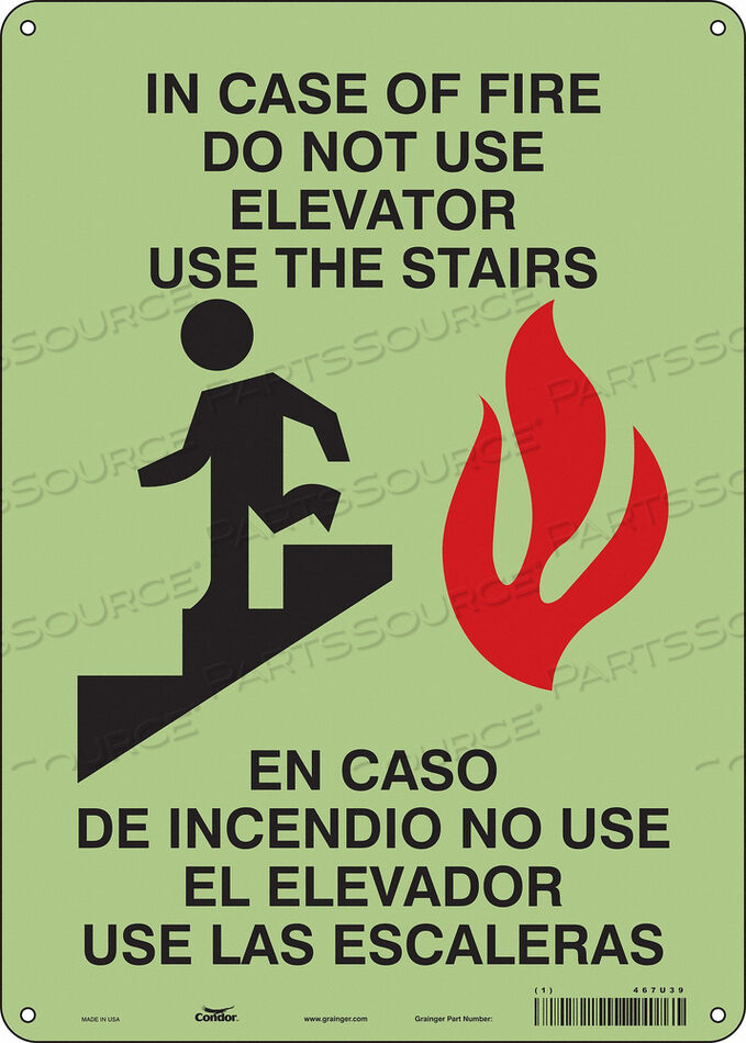 OEM#: 467U39SAFETY SIGN 14 X10 PLASTIC by Condor