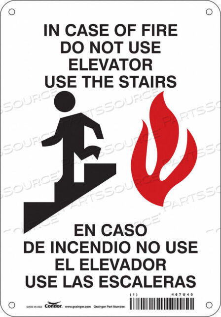 OEM#: 467U40SAFETY SIGN 10 X7 PLASTIC by Condor