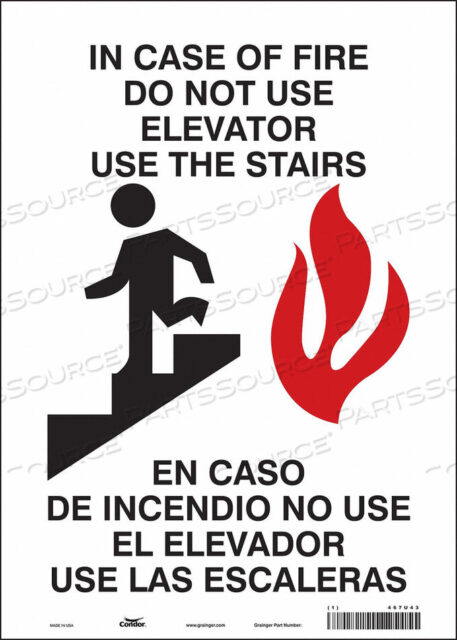 OEM#: 467U43SAFETY SIGN 14 X10 VINYL by Condor