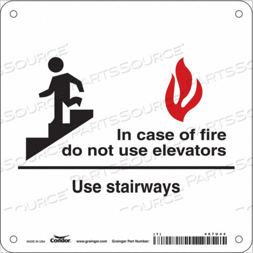 OEM#: 467U44SAFETY SIGN 7 X7 ALUMINUM by Condor
