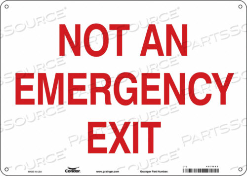 OEM#: 467U83SAFETY SIGN 10 X14 VINYL by Condor