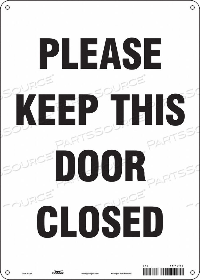 OEM#: 467U88SAFETY SIGN 14 X10 PLASTIC by Condor