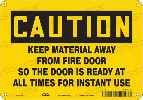 OEM#: 467V10SAFETY SIGN 7 X10 ALUMINUM by Condor