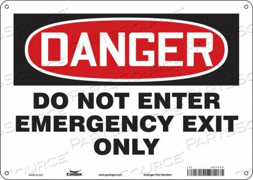 OEM#: 467V35SAFETY SIGN 10 X14 ALUMINUM by Condor