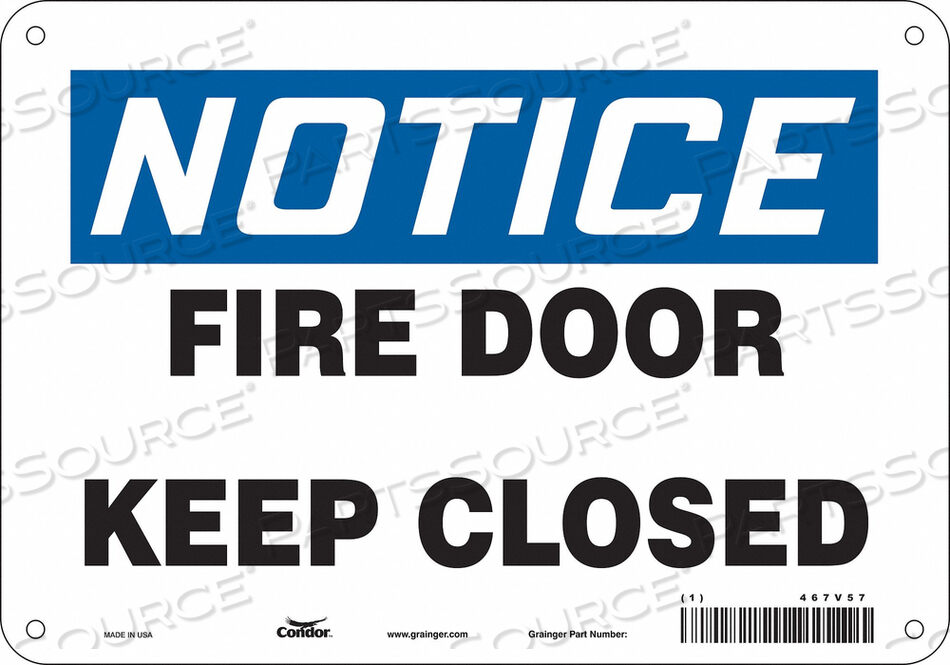 OEM#: 467V57SAFETY SIGN 7 X10 PLASTIC by Condor