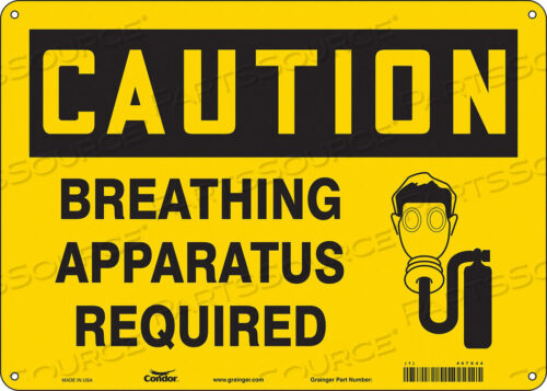 OEM#: 467X44SAFETY SIGN 14 W 10 H 0.055 THICKNESS by Condor