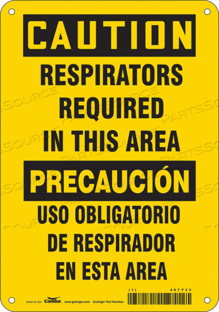 OEM#: 467Y33SAFETY SIGN 7 W 10 H 0.055 THICKNESS by Condor