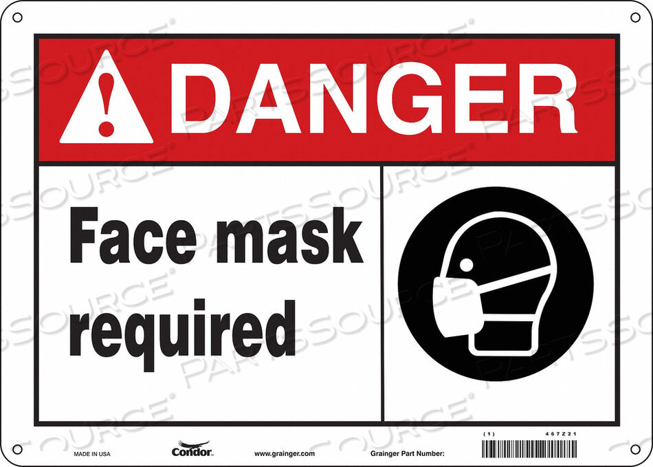 OEM#: 467Z21SAFETY SIGN 14 W 10 H 0.032 THICKNESS by Condor
